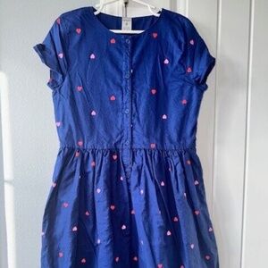 Carter's dress. Size 8. Blue with red and pink hearts. New without tags. Girls